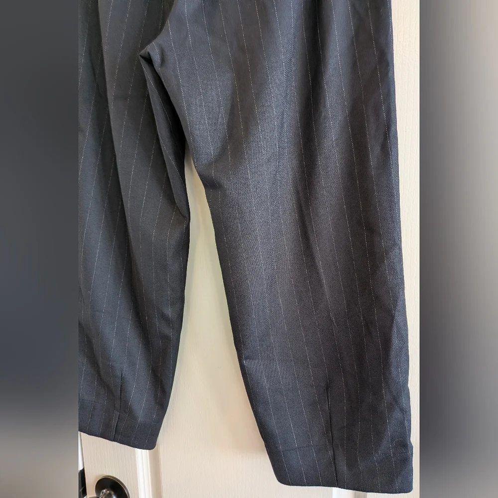 Free People Shakin All Over Pinstripe Cropped Pant Navy Blue Size‎ Academia S